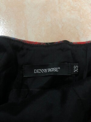 DENNY ROSE Vestito abito grigio rosso fantasia quadri tartan - Varie taglie  | eBay