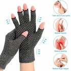 Compression Gloves Anti Arthritis Fingerless Pain Relief Joint Support With Grip