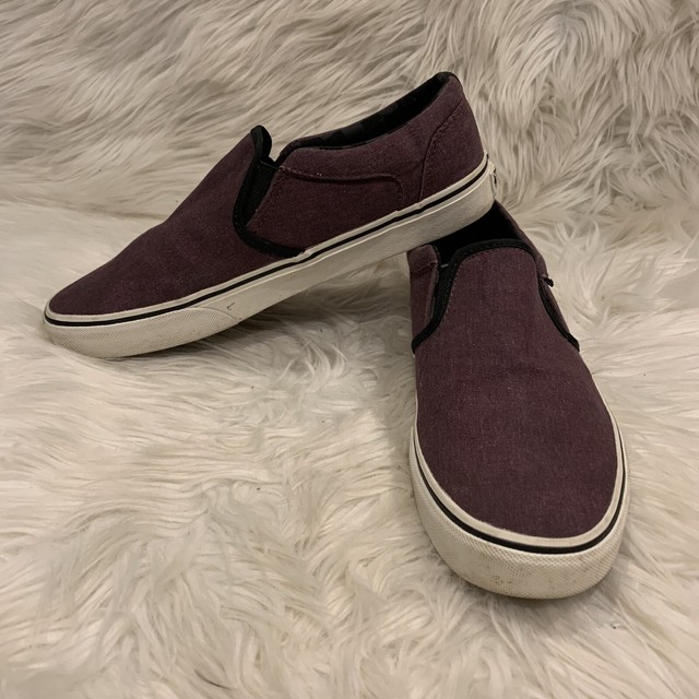 violet indigo slip on vans