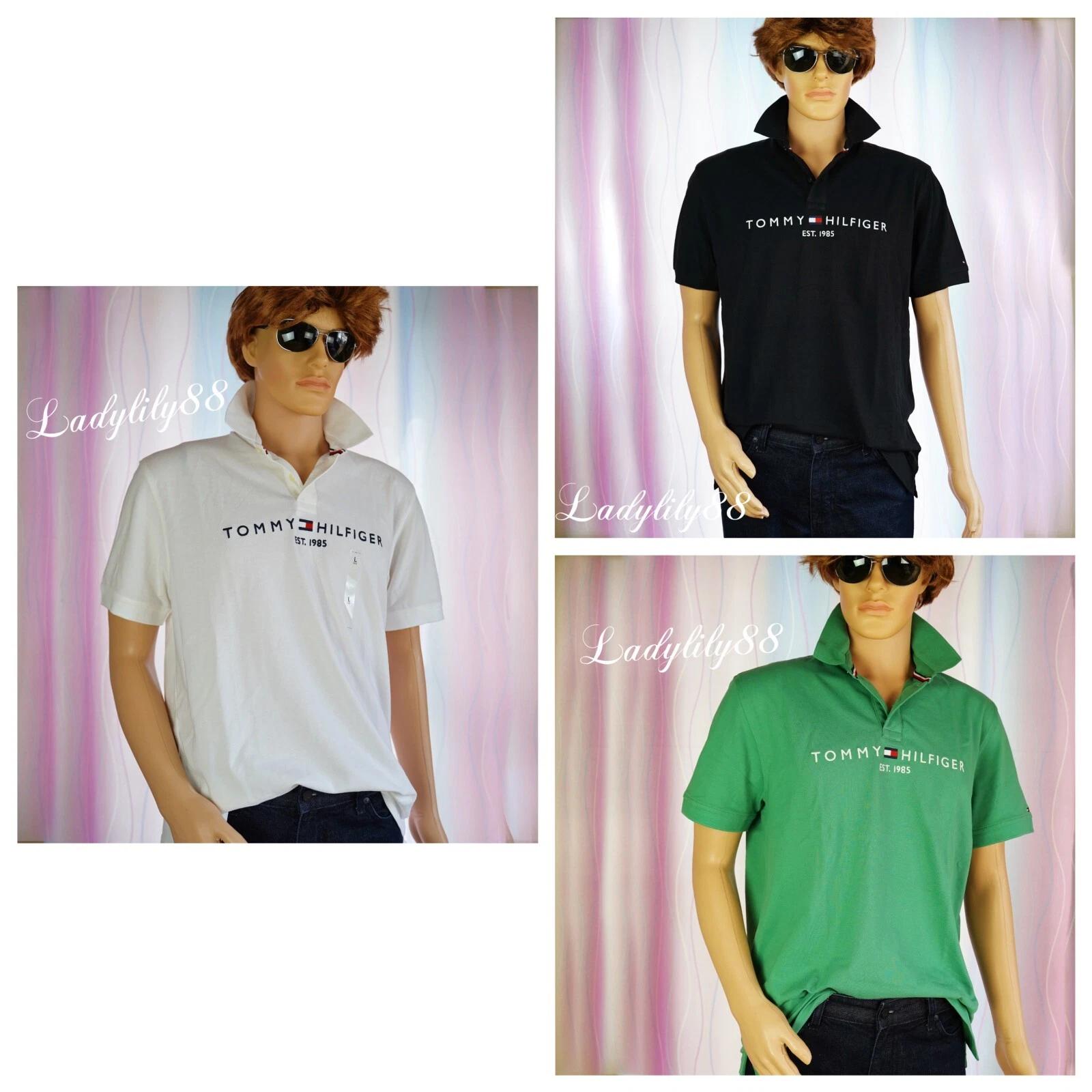 NWT TOMMY HILFIGER MEN'S REGULAR FIT EMBROIDERED LOGO POLO SHIRT SHORT SLEEVE$69