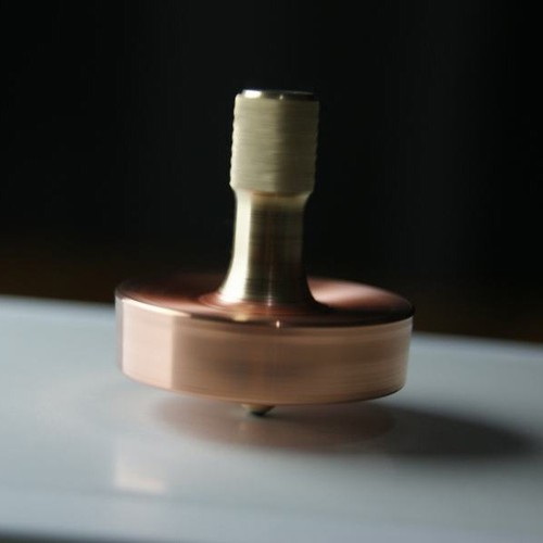 Precision Spinning Top Dual-Color Brass Copper Handmade Accurate Spinning Top - Imagen 10 de 12