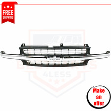 Grille Black Plastic For 1999-2002 Chevrolet Silverado 1500 2000-2006 Tahoe