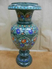 21" Flower Vases / Flowers Pot Marble Inlay Semi Precious GemStones Art