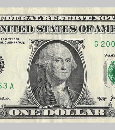 2008 Year Date Note Fancy Serial Number One Dollar Bill G20081063A - Picture 5 of 11