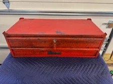 RARE Vintage Snap On Tools KR-421 2 Drawer Middle Intermediate Box 1960 & Keys