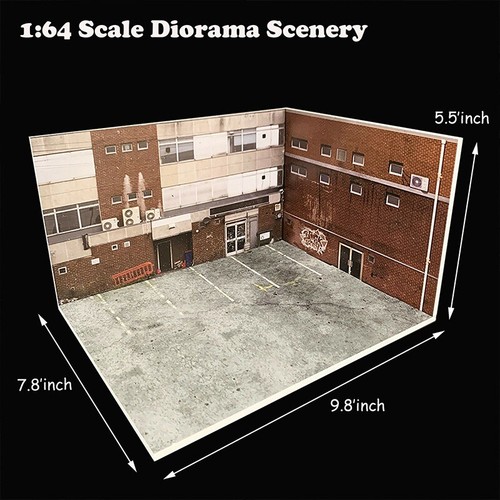 1/64 Diorama Car Garage Model Photo Background Building Parking Lot Scene Model - Picture 1 of 8