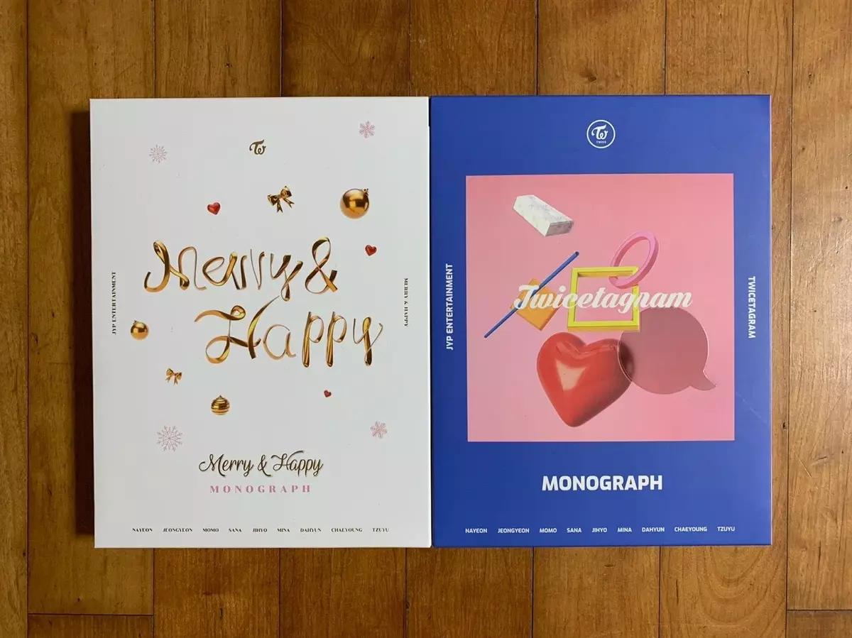 TWICE TWICETAGRAM MONOGRAPH + Merry & Happy MONOGRAPH 2pcs Limited Edition