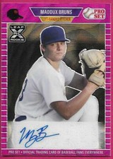 2021 Leaf Pro Set Metal Baseball MADDUX BRUNS Pink Rookie XRC Autograph 11/15