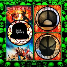 IRON MAIDEN PATCHED BLACK SNAPBACK TRUCKER HAT