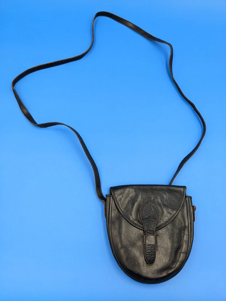 Bolso Bandolera Mini Gloria Vanderbilt Vintage Cuero Negro Foto 2 de 4