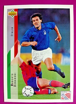 R. DONADONI,ITALY-N.132-WORLD CUP USA 94 COLLECTIBLE CARD DELLA UPPER D.E.C.K.