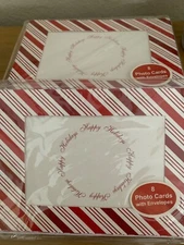 Candy cane Sparkling Striped Photo Christmas Cards 8 count pack; 5 packs 