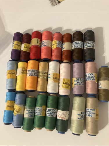 Vintage NEW 25 SPOOLS of SAMOILOV 100% POLYESTER THREAD