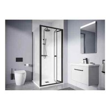 CROSSWATER  Clear 6 Bi-Fold Door Matt black CABFBC1000