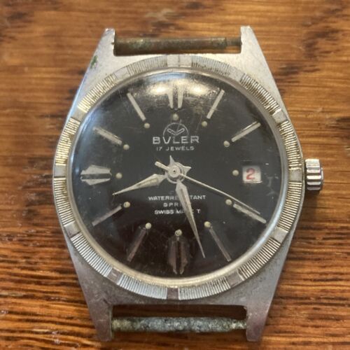 VTG Men’s BULER, EB 8800 MVT, 17J, Swiss, Not Working, Sold As Is, No Return