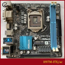 PER ASROCK H97M-ITX/ac DDR3*2 16 GB LGA 1150 D-Sub DVI-D HDMI scheda madre test OK