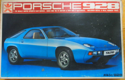Bandai 1/20 Porsche 928 Motorized Assembly Model Kit Rare from