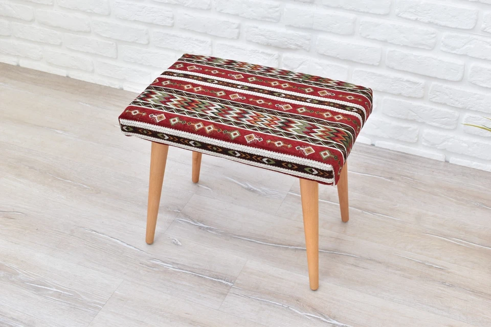 Unique Handmade Wooden Stool - Perfect for Hallway Kitchen or Living Room - Image 2 of 4