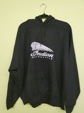 Indian Motorcycle Black Hoodie Adult 2XL Screen Printed