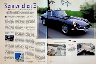 Motor Klassik 1968) Jaguar E-Type Coupe mit 186PS Restaurierung - ein interessan