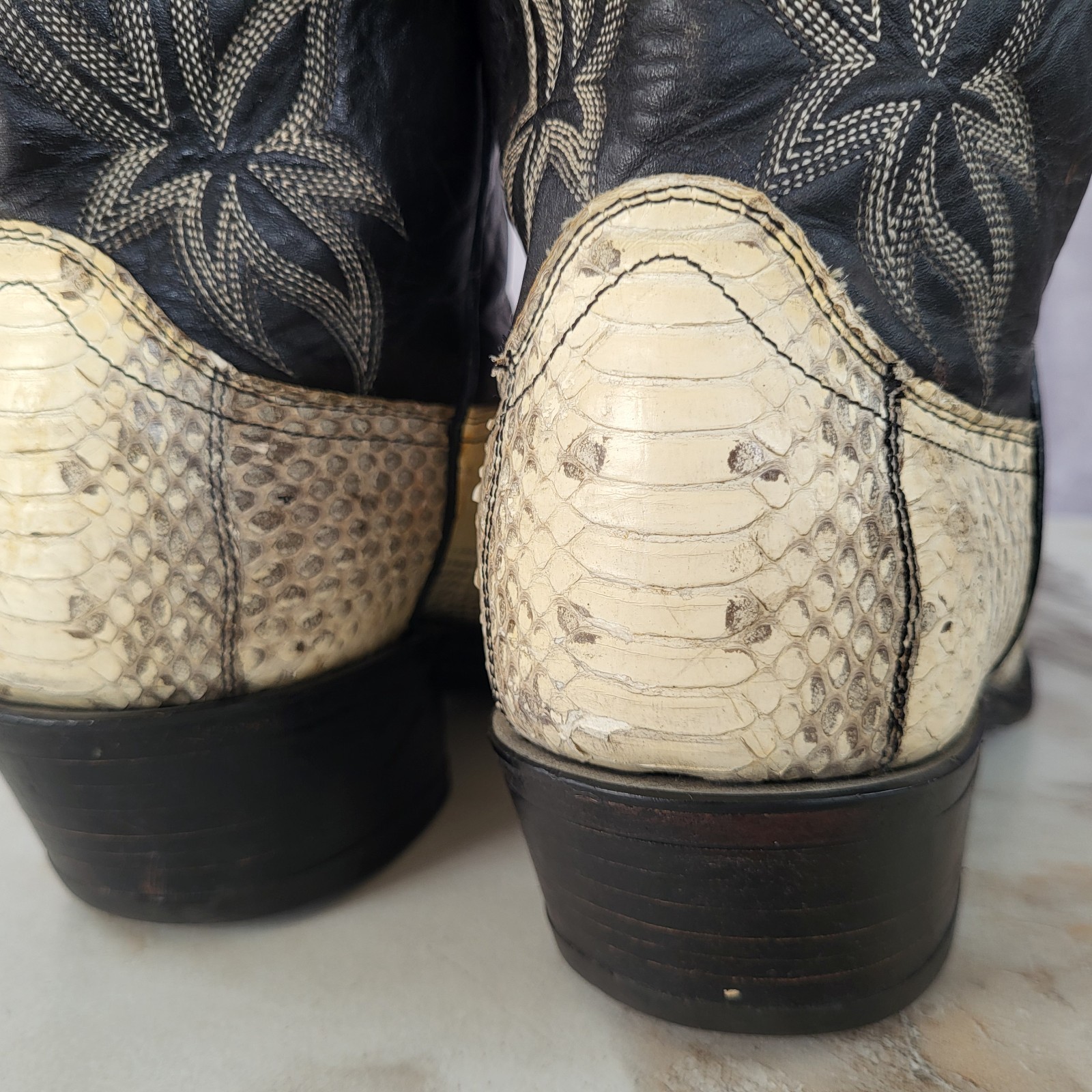 Dan Post USA Natural Spotted Python White Men's S… - image 11