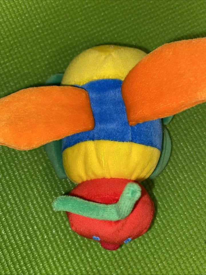 "Juguete bebé de peluche Infantino 1998 vintage amarillo rojo azul verde naranja 6""" Foto 2 de 4