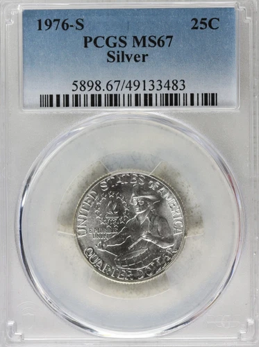 1976 S Silver Quarter PCGS MS67