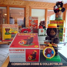 Vintage Alps Battery Operated  Chimpee Drummer Box ~Mint Condition ~ Video