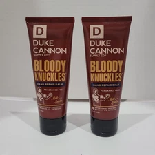 2pk Duke Cannon Hand Cream Bloody Knuckles Hand Repair Tube 3oz Travel