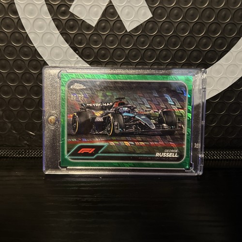2024 Topps Chrome Formula 1 F1 Cars George Russell #77 F1 logo fracture /99