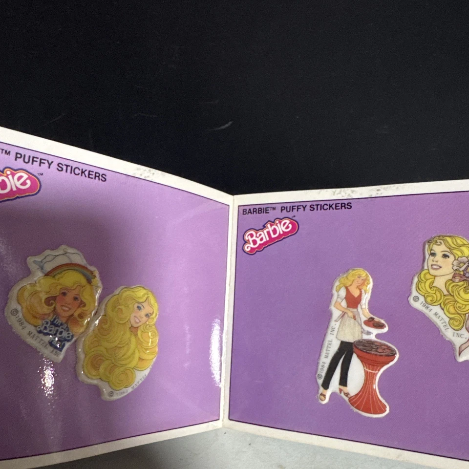 Vintage Barbie Sticker Album With 15 Puffy Stickers 1984 USED AS PICTURED - Image 3 of 4
