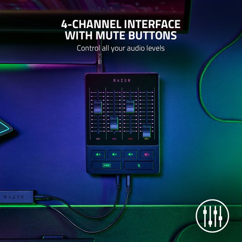 Razer Audio Mixer - All-in-one mikser cyfrowy do nadawania i przesyłania strumieniowego - Zdjęcie 3 z 8