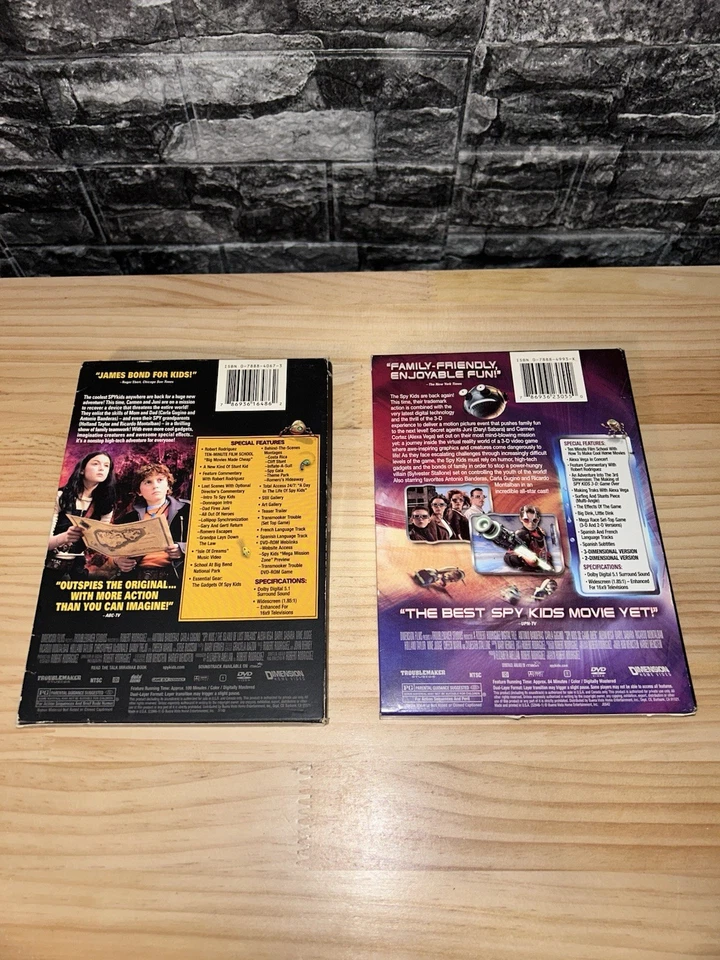 Spy Kids 2 & Spy Kids 3D DVD Lot – Collector’s Series Family Action Movies - Image 2 of 4