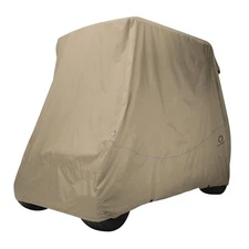 Classic Accessories Fairway Golf Car Quick-Fit Cover Khaki Long Roof
