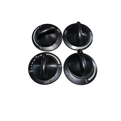 Thermador Gas Cooktop Burner Control Knobs & Bezels 00487100 Black OEM  