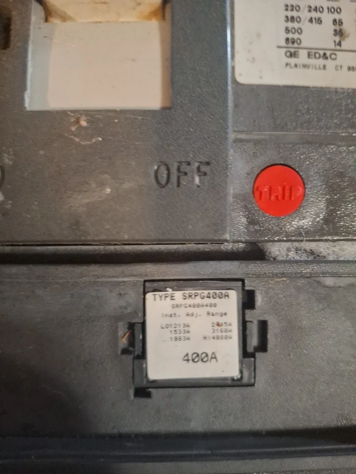GE Spectra RMS SGLA36AT0400 400A Current Limiting Circuit Breaker with 400A Trip - Image 3 of 4