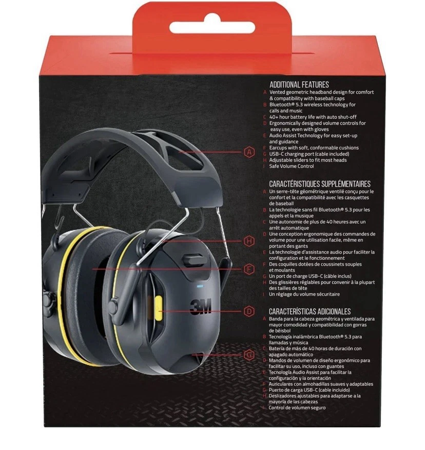 3M Worktunes Call Connect Wireless Hearing Protector Earmuff With Bluetooth - image 2 of 4