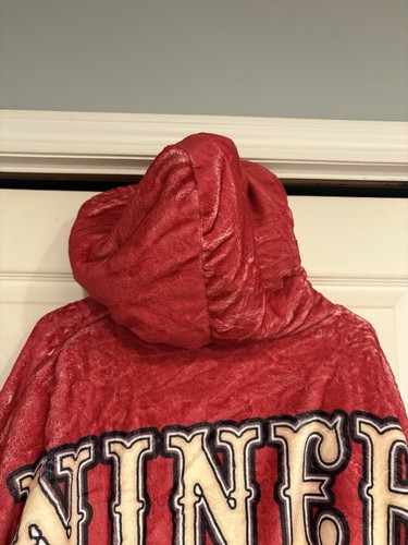 San Francisco 49ers Hoodie Size L Double Sided Logo Quilted Wool Blend RARE NEW - Picture 14 of 22