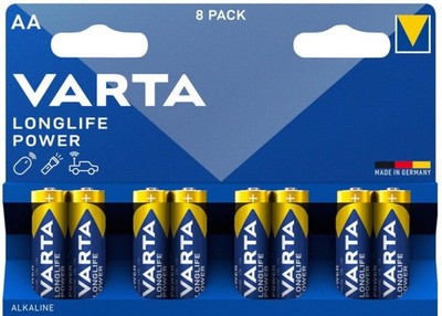 Varta 8er Blister Longlife Power AA LR6 4706 Primär Alkali Mangan 1,5 V