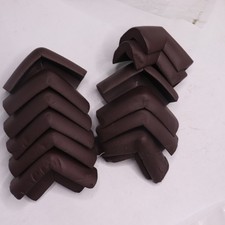  12-Pk Soft Baby Proofing Edge and Corner Guards Nitrile Foam Brown