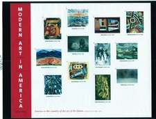 US 2013 MNH  IMPERF NDC  4748m  MODERN ART IN AMERICA PANE OF 12 STAMPS RARE