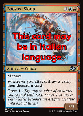 MTG 4x BOOSTED SLOOP EXC - ANTRIEBSSCHIFF 190 - DFT - MAGIC