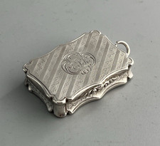Victorian Silver Vinaigrette Nathaniel Mills Birmingham 1848 AEEZX
