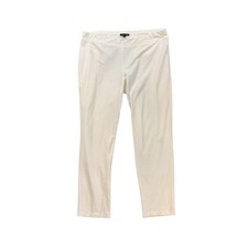 Eileen Fisher Pants Womens L Large White System Washable Stretch Crepe Straight