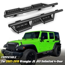Drop Side Steps Running Boards For 2007-2018 Jeep Wrangler Jk Jku 4 Door Steel