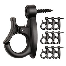 Elrswy 40Pack,Light Hanger Hooks,String Light Hooks,Screw-in Hooks Black-40Pack