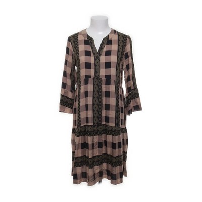 Rainbow, Maxikleid, Größe: 36, Schwarz/Grün/Beige, Viskose, Karo, Damen #jKH