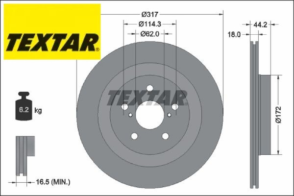 2X Bremsscheibe Textar 92343103 2 Bremsscheiben-image