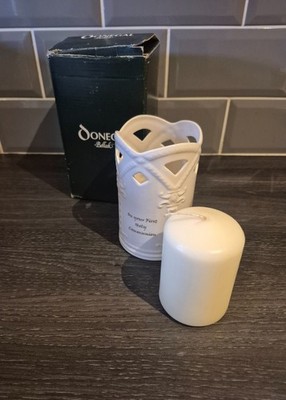 Donegal Belleek Erstkommunion Kerzenhalter & Box - siehe Beschreibung/Fotos