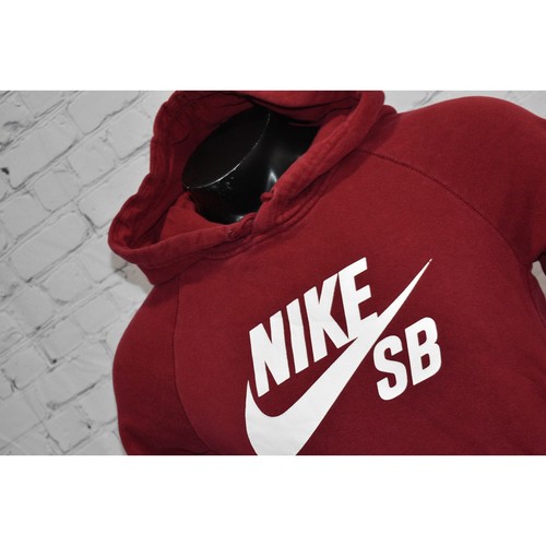 Nike Hoodie Skateboarding SB Mens Size Medium Red Front Pocket - Picture 2 of 7